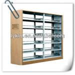 KFY-BS-02 Wooden Protecting Panel Double Pillar Metal Library Shelves-KFY-BS-02