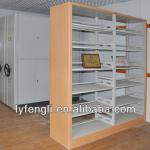 double column library book shelf