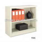 steel library furniture single sided open bay shelving open steel bookcase 2-shelves