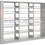 modern design 6 layers double sided metal library bookcase/school library furniture whole steel bookshelf-BF009-XT