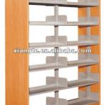 decorative commercial bookcase/wooden and metal library bookshelf best used in library-BF014-XT