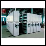 steel grey color compact metal mass mobile commercial shelving systems