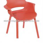 modern plastic chair with metal legs MP01