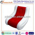 Red Single Flocked PVC Inflatable Chair