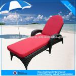 HA - outdoor rattan plastic sun lounger 2063