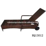 Rattan Sunbed PE Rattan Steel Frame KD Design