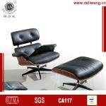 black leather eames chair with ottoman HA20