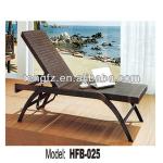 Rattan swimming pool chaise lounge in outdoor furniture