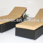 Outdoor rattan sun lounger with tea table WYHS-T051