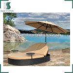 L111 fabric double sun lounger-L111