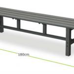 Aluminum folding park bench-