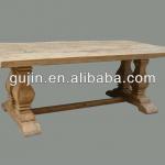 Vintage Trestle Wood Dining Table-GJE-131