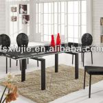 8 Seater Adjustable Glass Dining Table