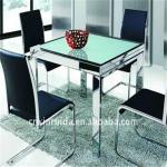 Extendable Tempered Glass Dining Table (Z-235)-Z-235