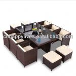 2013 Hot Sale Poly Synthetic Outdoor Rattan Table and Chair Furniture (HL-6039)