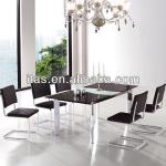 (D860) 2014 Hot sale extension glass dining table