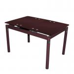 Contemporary stylish and heavy duty tempered glass dining table Carmen 1506 Claret Light pink Cream Grey Black-1506