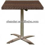 dining table with rattan weaving and folding