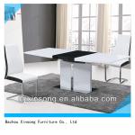 Modern furniture high glossy MDF dining table design