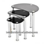 High quality Tempered glass nesting table