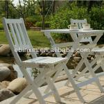 White outdoor leisure folding wooden chair