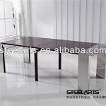 Steel-arts modern metal and wooden extending dining table B2038M
