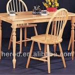 Rectangular natural finish dining table