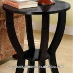 ROUND WOODEN SIDE TABLE