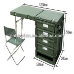 Plastic military command foldable table desk with chairs