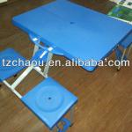 foldable outdoor picnic table with umbrella