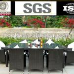 Outdoor Patio Wicker Furniture 11pc Modern Dining Set
