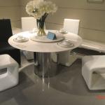 Round marble dining table