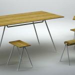 Bamboo table and chair