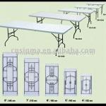 2013 Hot sale High quality 8 &#39; blow mold plastic folding table