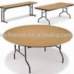 Round Wooden Folding Table-WH