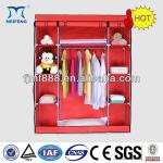 16mm Non-woven Assemble Folding Fabric Wardrobe With Three Sections