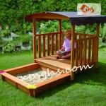 Playhouse Sandbox with Rolling Covers