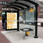 Cantilever Stainless Steel bus shelter freestanding/flush bonding