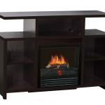 TV stand electric fireplace with mantel