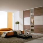 Purple Oak Sliding Door Wardrobe-F SM02 + BL