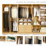 custom wardrobe closet made from plywood and maple