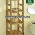 solid wooden classic storage organizer, 4 tier shelf, walnut oiled