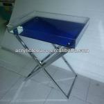 Foldable Butler Tray Table Acrylic Tray Table