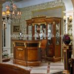 E38 Wood classic bar table and cabinet-E38