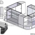 Economy Modular counter display cases-CW-C01