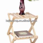 Wooden Folding Shelf With Natural Colour