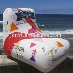 Inflatable Single L Shaped Sofa With Cloth Cover