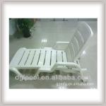 Hot Sales White Plastic Sun Lounger with wheels