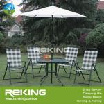 Folding venice garden furniture with a patio umbrella