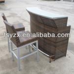 Outdoor poly rattan furniture bar stool set YZ2054